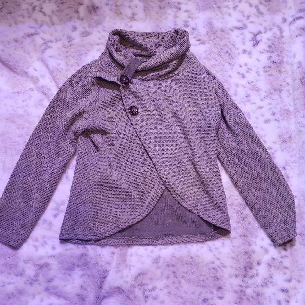 Sage green cropped sweater